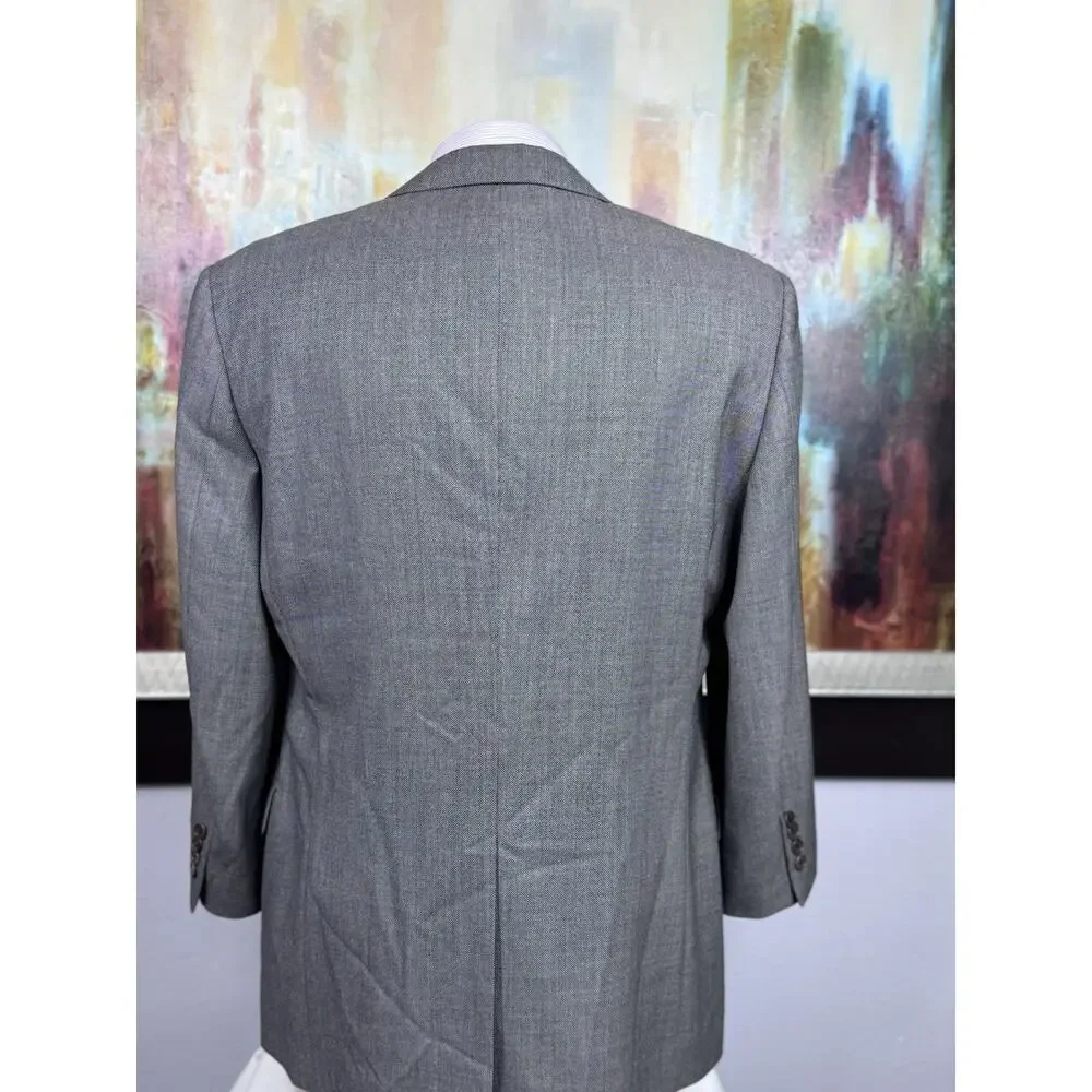 Brooks Brothers 1818 Madison Mens Gray Birdseye 2 Piece Suit 42R Pant 34/30